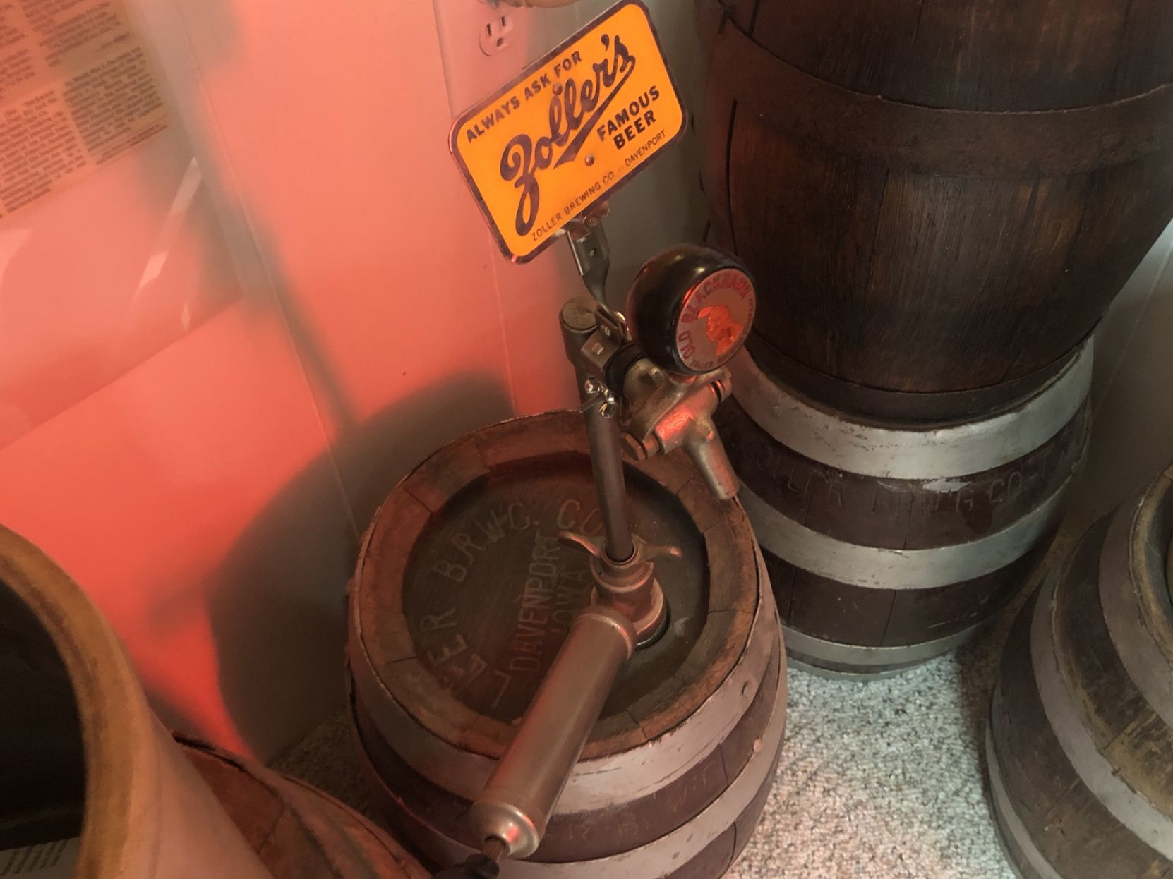 Vintage Zoller beer barrels